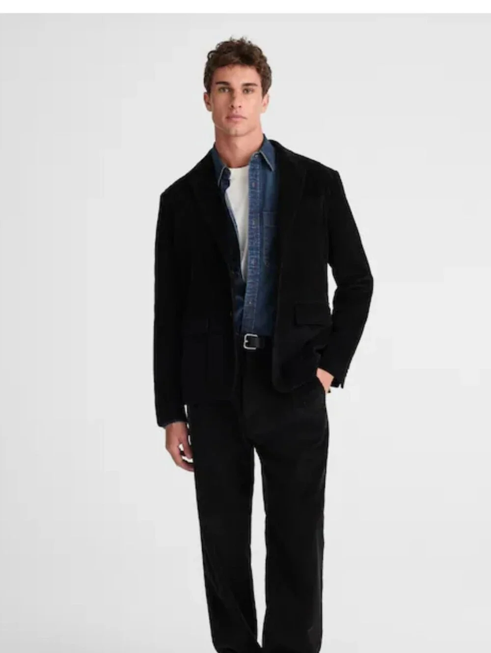 Madewell Unstructured Blazer in Corduroy NX974 Size 36 Black